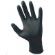 Nitrile черные уплотненные медицинские перчатки