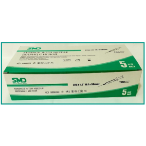 Шприц 3-компонентный 5 мл. с иглой 0,7 х 38мм