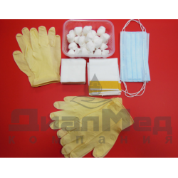 Комплект медицинских изделий и расходных материалов для хирургических манипуляций и процедур, одноразовый, стерильны  (для постановки центрального катетера №1)  й 